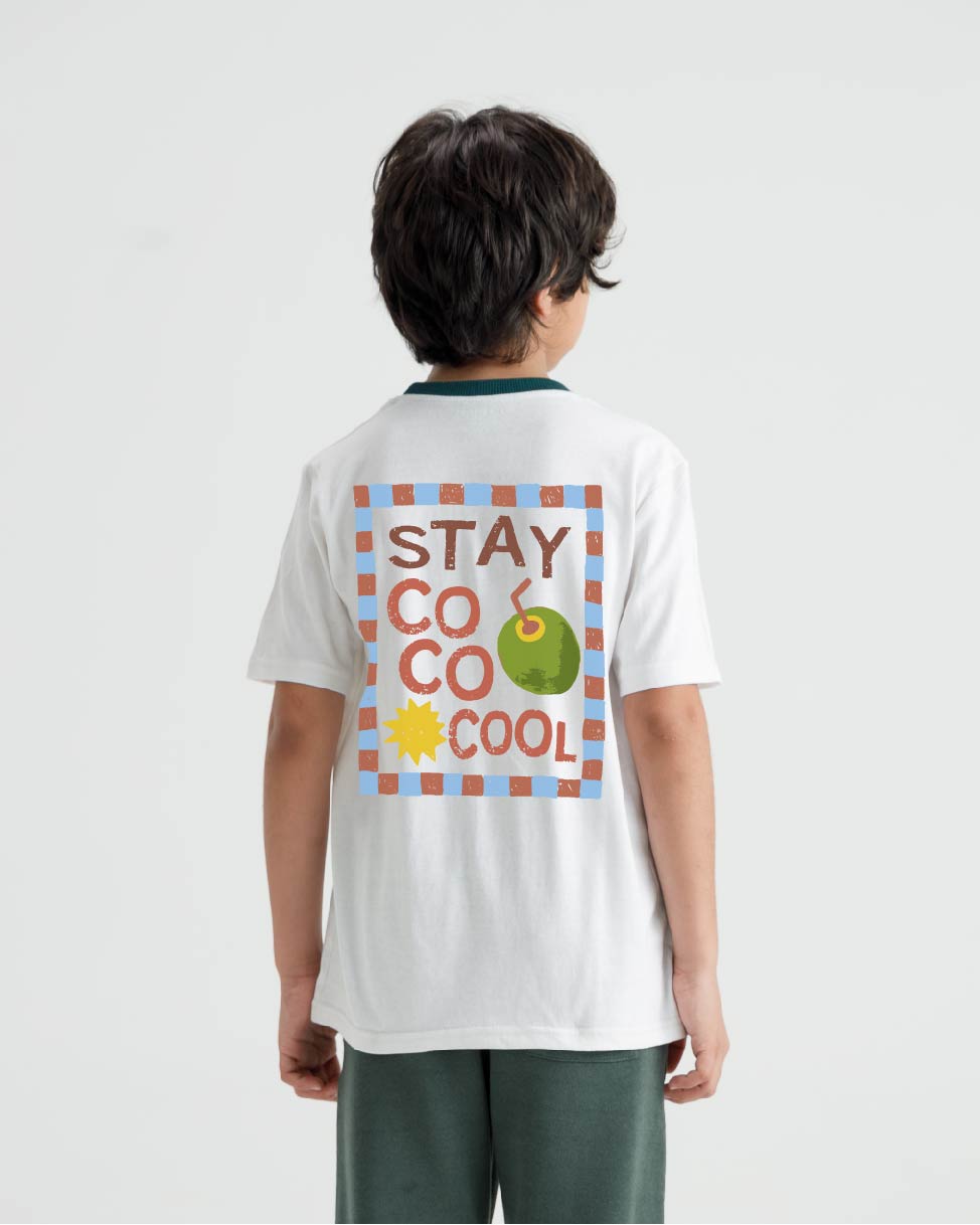 Stay Coco Cool Graphic Ringer T-Shirt